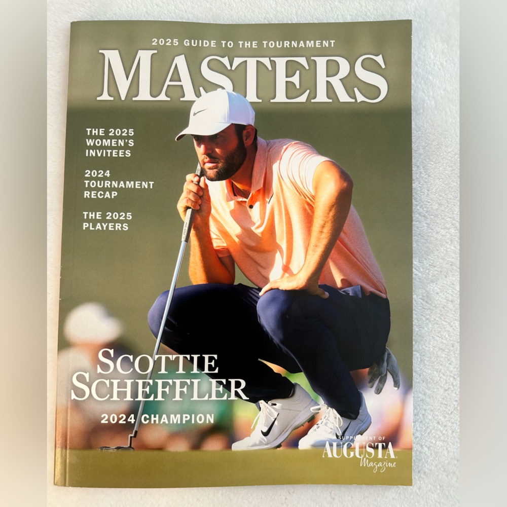 Masters 2025 Guide Magazine. From Augusta during the Masters golf tournament